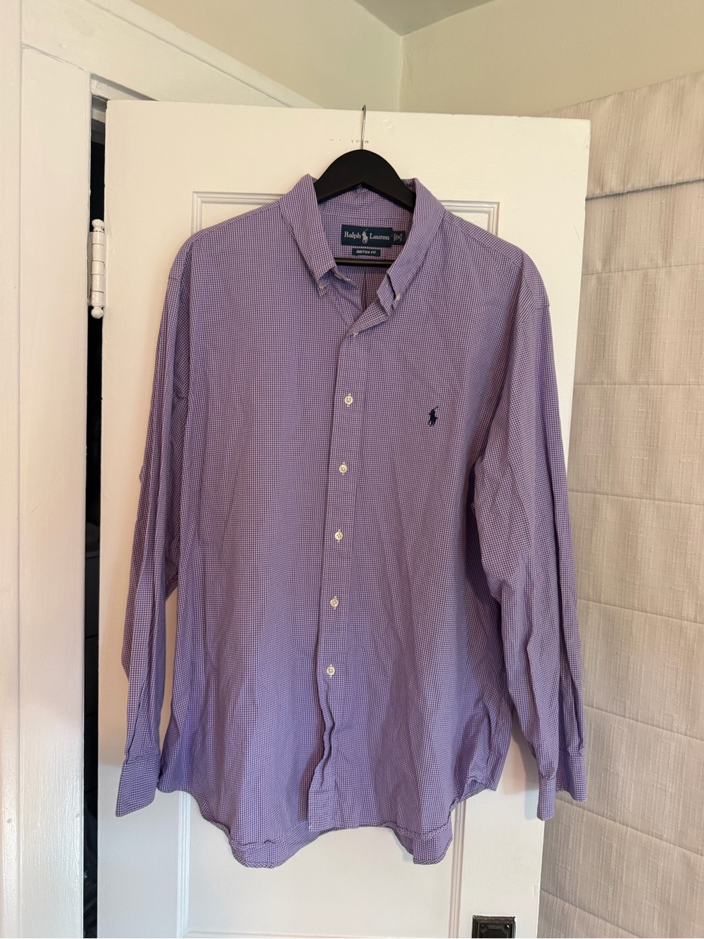 Ralph Lauren Men’s Lavender Micro-Check Button-Down Shirt